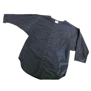 VTG 100% Cotton Byer Shirt Sz S Made in USA Minimalist Dark Neutral Simple Clean